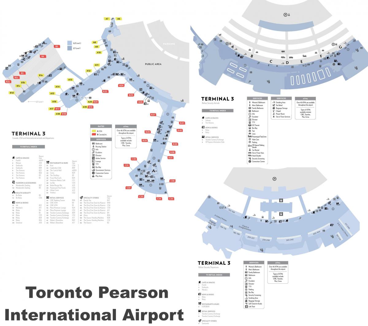 Toronto airport terminal map