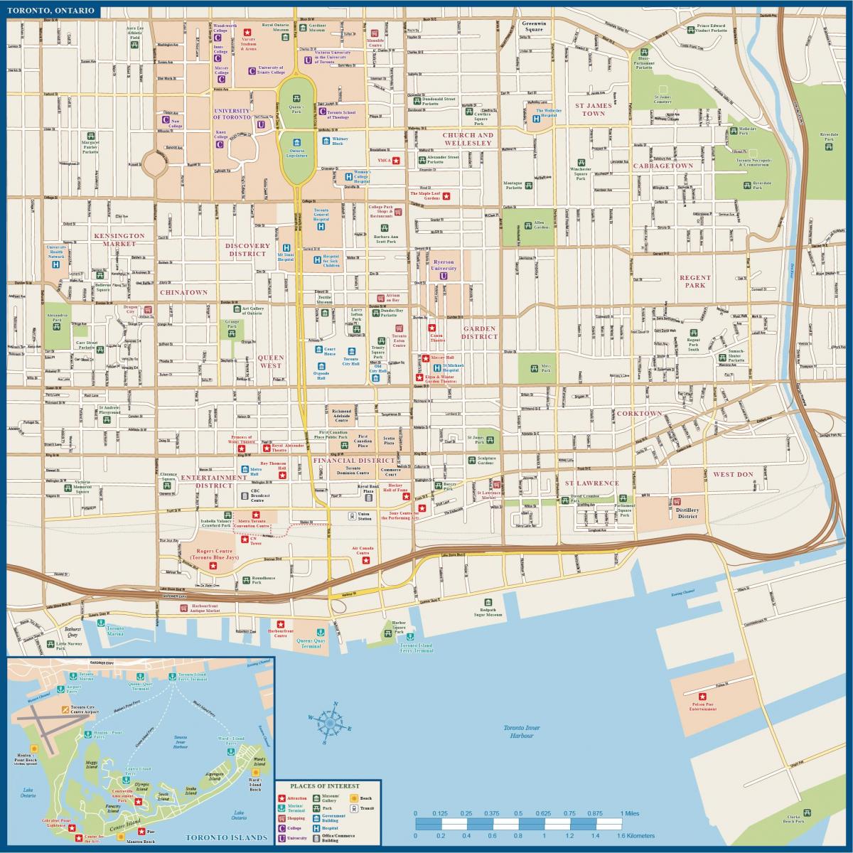 Toronto city center map