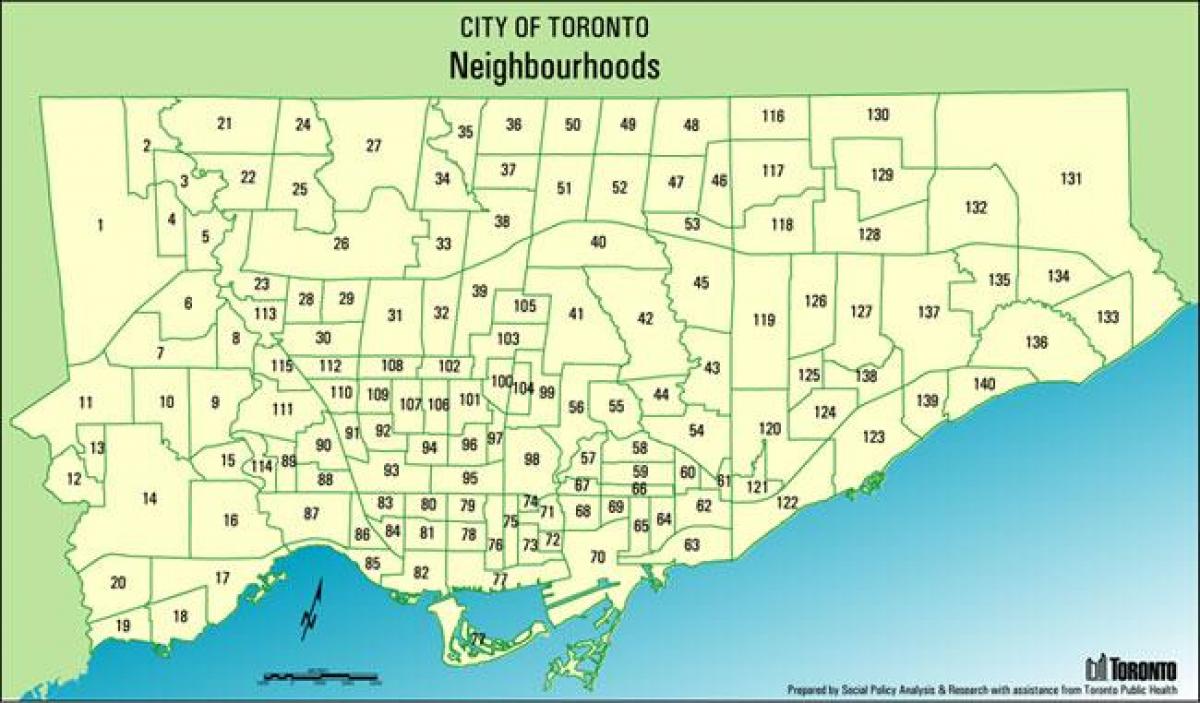 Toronto neighborhoods map