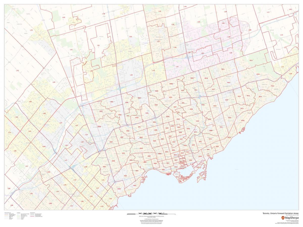 Toronto zip codes map