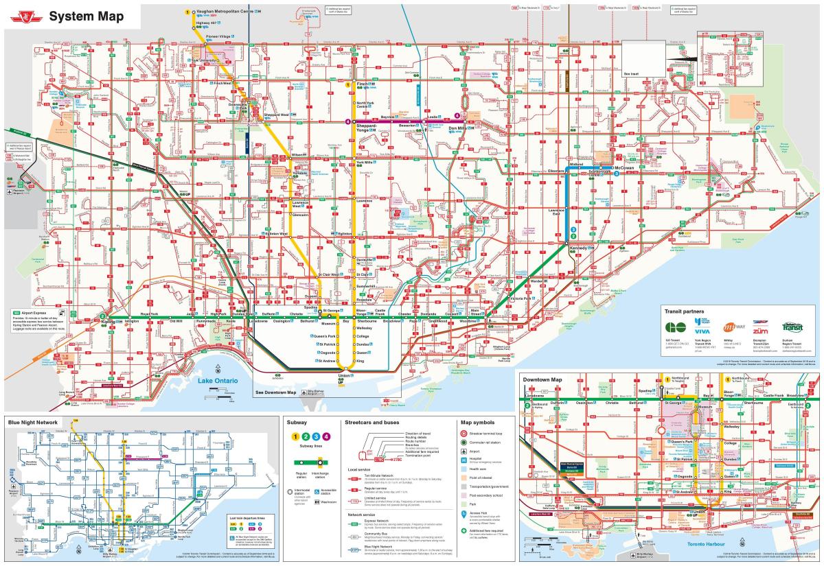 Toronto transportation map